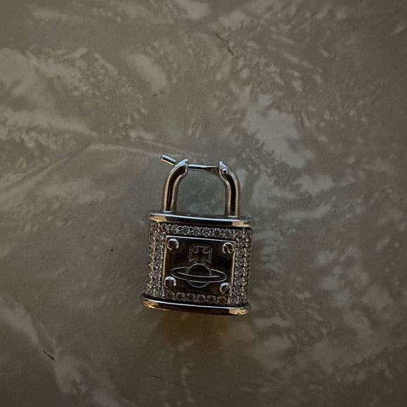 Vivienne Westwood Silver Padlock Earring